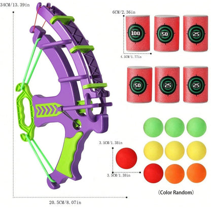 Minikko Yumuşak Toplu Oyuncak Yay Seti 6’lı Güvenli Hedef Atış Oyunu